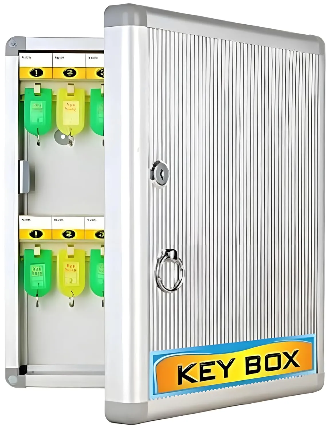 Wall Mounted Aluminium Key Box Cabinet Key Cabinet (24 Key Slots)