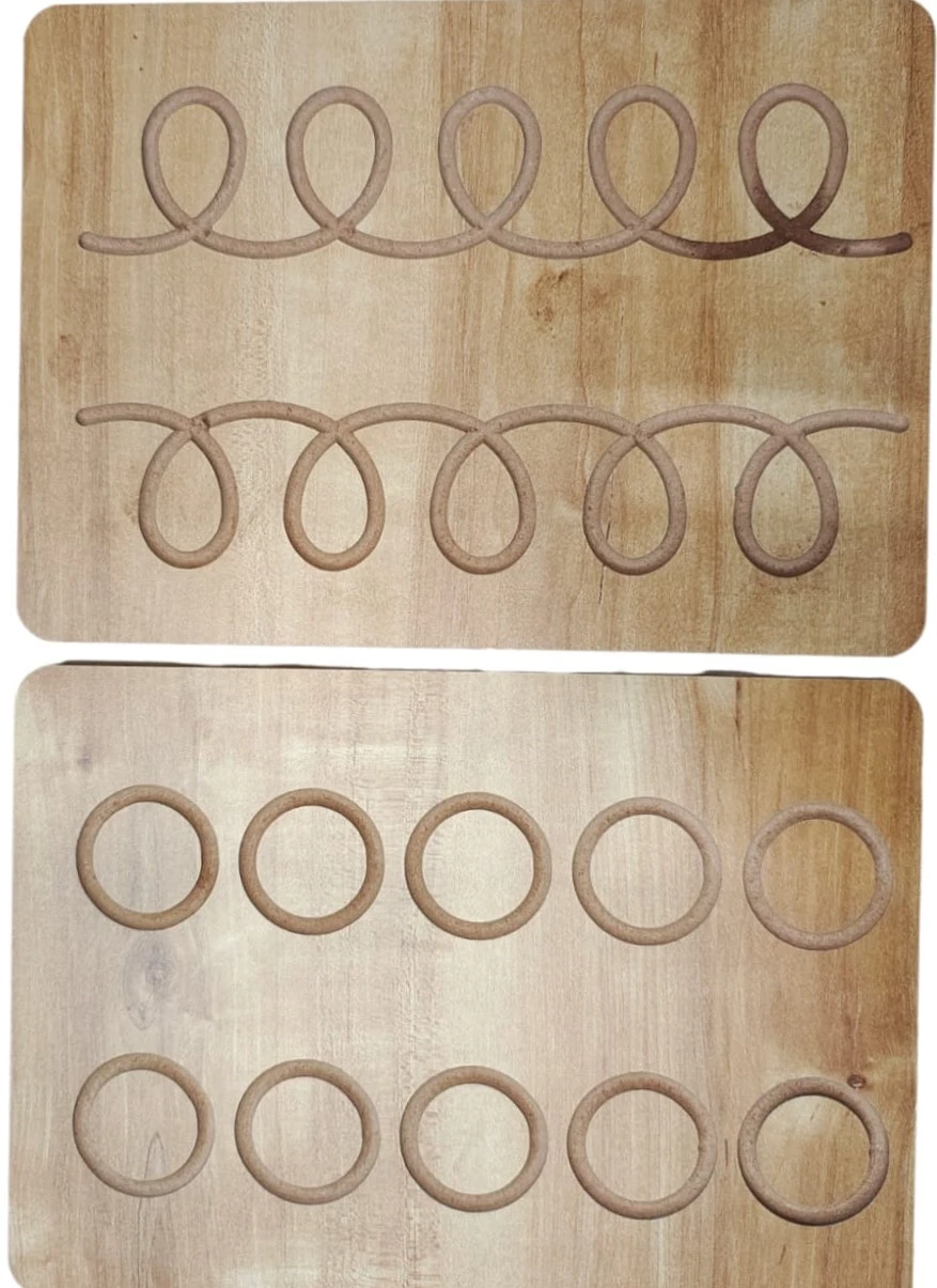 Both Side Pattern Wooden Tracing Board for Kids (Design 2)